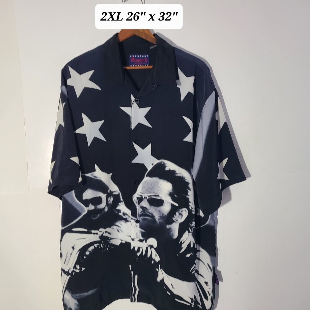 Dragonfly Patriotic Series Easy Rider All Over Print Men's Black 2XL Shirt